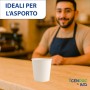 Kit 500 Bicchieri Carta Bio Compostabile 75 ml con Coperchi in Carta