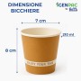 Kit 500 Bicchieri Cappuccino 210 ml con Coperchi in PS a Beccuccio