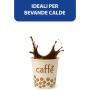 Kit 500 Bicchieri Carta Bio Compostabile 75 ml con Coperchi in Carta