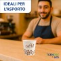 Kit 500 Bicchieri Caffè 90 ml con Coperchi in PS Piani Senza Foro