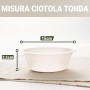 50 Pezzi - Ciotole Tonde Bianche in Cellulosa, 350 ml, 15 cm, per Cibi Caldi e Freddi, Adatte al Microonde, BIO e Compostabili.