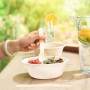 50 Pezzi - Ciotole Tonde Bianche in Cellulosa, 350 ml, 15 cm, per Cibi Caldi e Freddi, Adatte al Microonde, BIO e Compostabili.