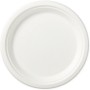 50 Pezzi - Piatti Tondi Bianchi in Cellulosa, 26 cm, per Cibi Caldi e Freddi, Impermeabili, Microonde, BIO e Compostabili.