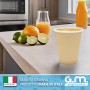 100 Pezzi - Bicchieri Acqua in Plastica Bianchi, 200 ml, Riciclabili, Extra Rigidi e Super Resistenti.